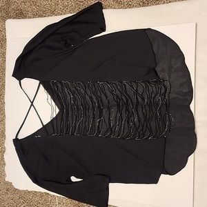 BKE Boutique Open Back Dress Shirt